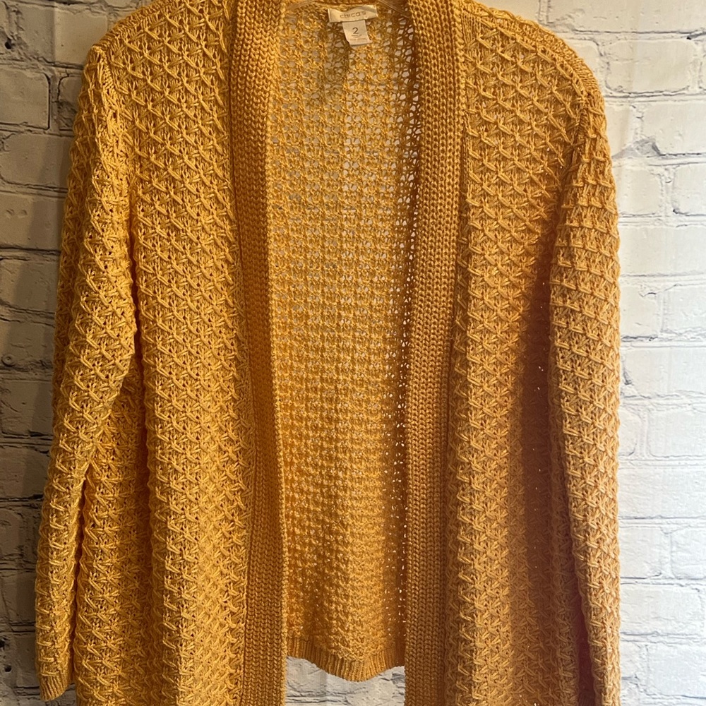 Chico’s Shrug Yellow Size 2 or Large